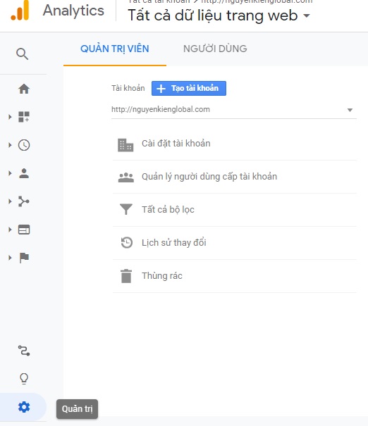 tiến hành tạo tài khoản