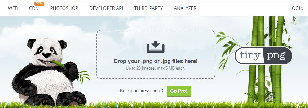 tối ưu hóa hình ảnh bằng tinyjpg