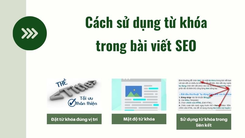 Cách sử dụng từ khoá trong bài viết SEO
