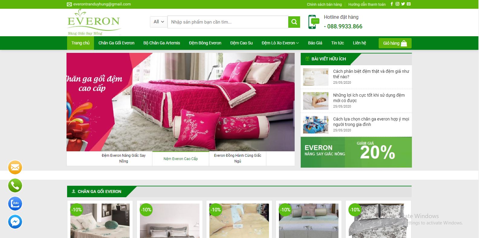 mãu website everon.net.vn