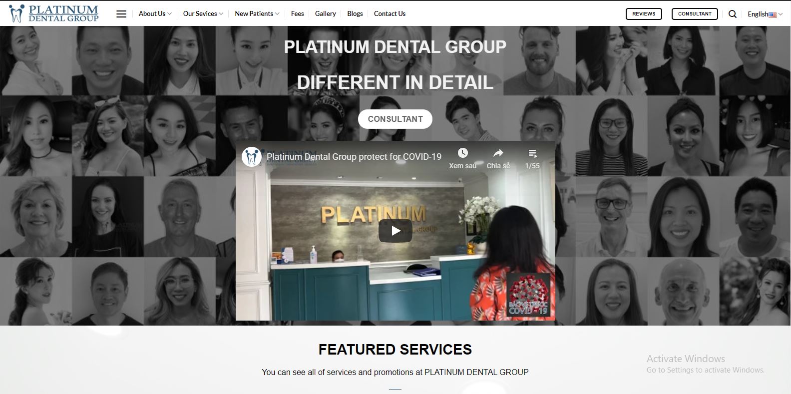 mãu website platiumdentalvietnam