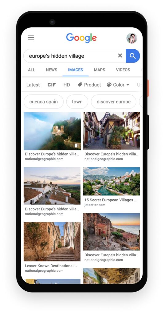 Web Stories trên Google hình ảnh