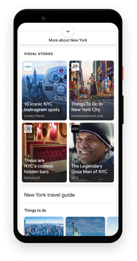 Web Stories trên Google tìm kiếm
