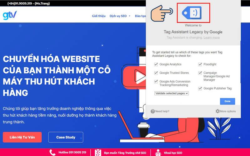 Hoàn tất cài đặt Google Tag Manager vào trình duyệt Google Chrome