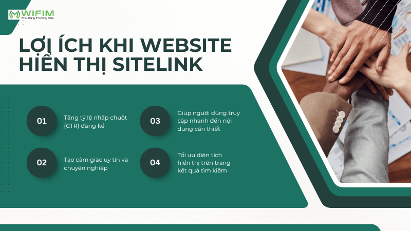 Lợi ích khi website hiển thị sitelink