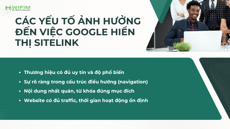 Các yếu tố ảnh hưởng đến việc Google hiển thị Sitelink