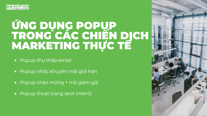 Ứng dụng popup trong các chiến dịch marketing thực tế