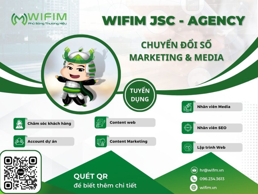 WIFIM JSC tuyển dụng