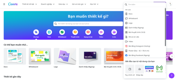 Các chức năng cơ bản của Canva Các chức năng cơ bản của Canva