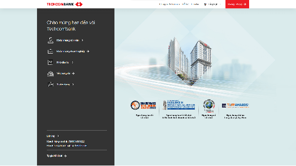 Website ngân hàng Techcombank