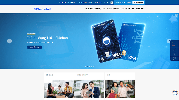 Website ngân hàng có 100% vốn nước ngoài Shinhan Việt Nam