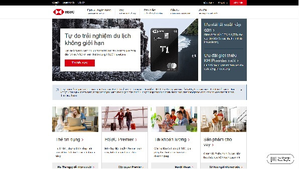 Website ngân hàng có 100%  nước ngoài HSBC Việt Nam ( Ngân hàng HSBC Việt Nam)