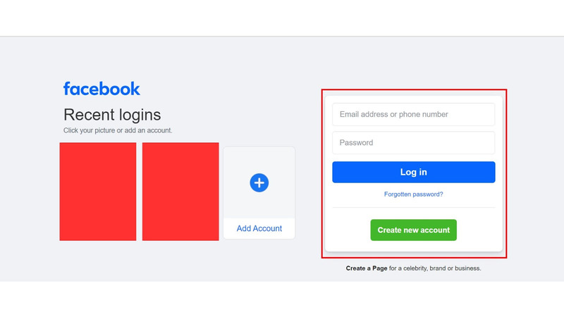 Bước 1: Đăng nhập vào tài khoản Facebook.