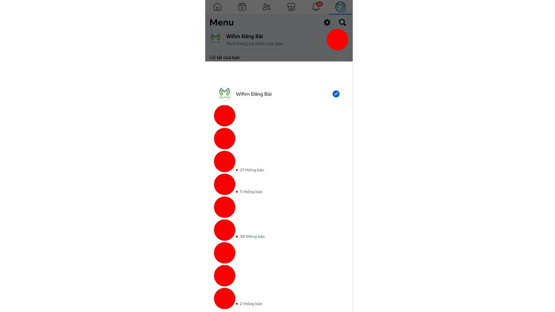Bước 2: Chuyển sang Fanpage (trang) cần thêm tài khoản Facebook.