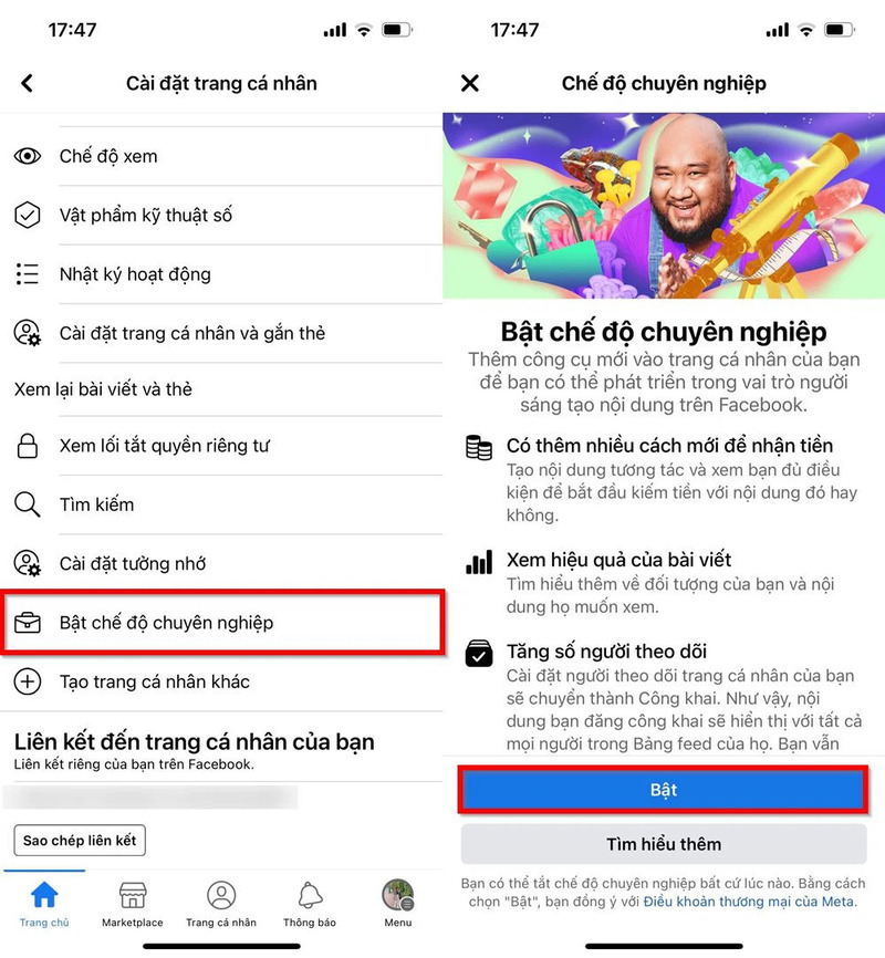 Đọc những thông tin cơ bản về chế độ này và nhấn Bật để kích hoạt tính năng.