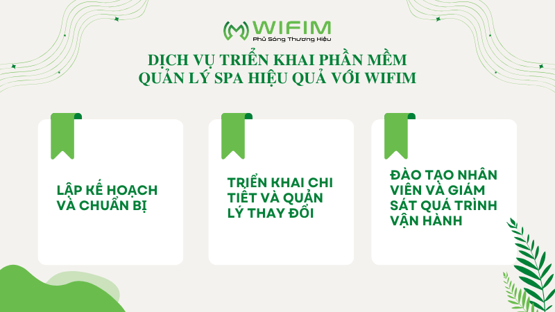 Dịch vụ triển khai phần mềm quản lý spa hiệu quả với WIFIM JSC Dịch vụ triển khai phần mềm quản lý spa hiệu quả với WIFIM JSC
