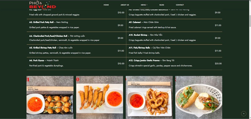Trang giới thiệu sản phẩm Phở & Beyond Trang giới thiệu sản phẩm Phở & Beyond