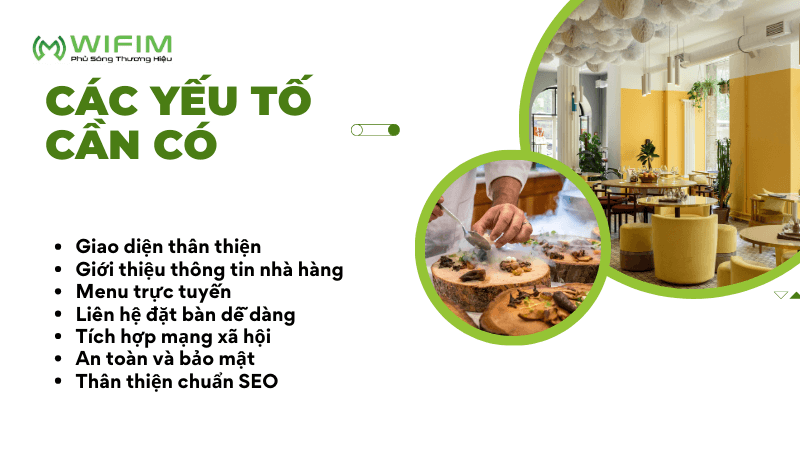 Các yếu tố cần có khi thiết kế website nhà hàng Các yếu tố cần có khi thiết kế website nhà hàng