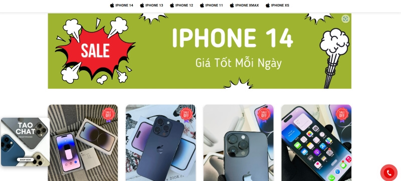 Trang các dòng điện thoại cũ Tao Chat đang kinh doanh Trang các dòng điện thoại cũ Tao Chat đang kinh doanh