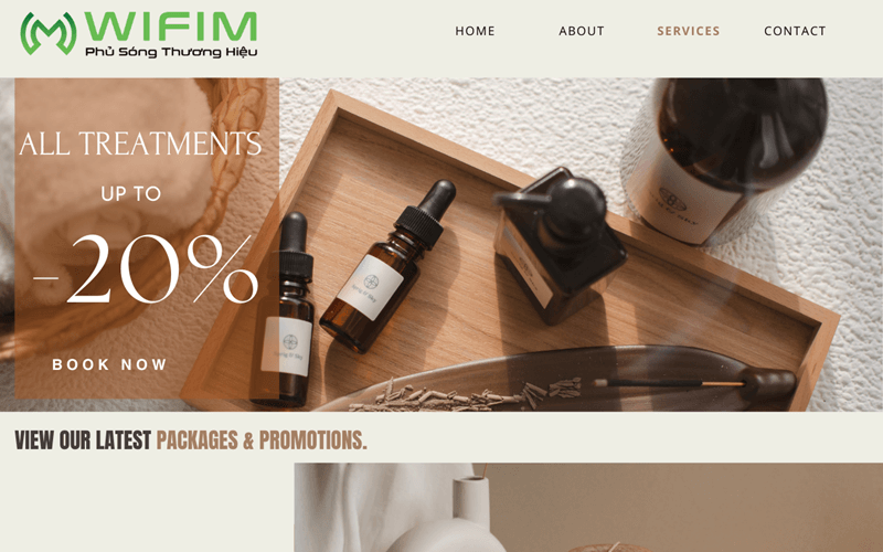 Trang website spa cần đầy đủ tính năng Trang website spa cần đầy đủ tính năng