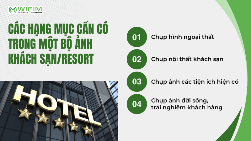 Các hạng mục cần có trong một bộ ảnh khách sạn/resort Các hạng mục cần có trong một bộ ảnh khách sạn/resort
