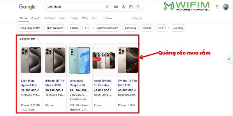 Quảng cáo mua sắm