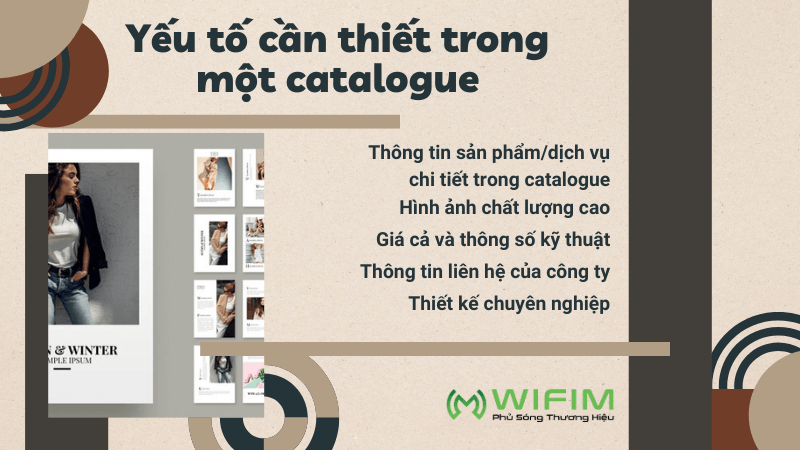 Yếu tố cần thiết trong một catalogue Yếu tố cần thiết trong một catalogue