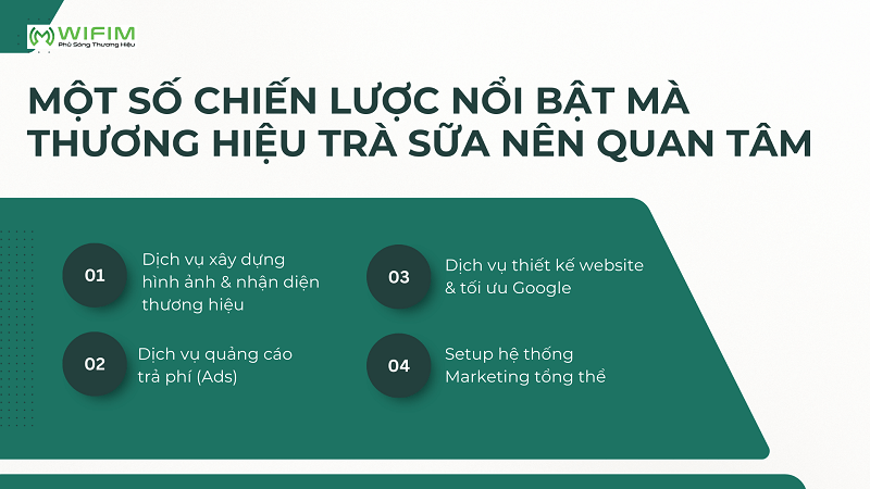 Một số chiến lược nổi bật mà thương hiệu trà sữa nên quan tâm Một số chiến lược nổi bật mà thương hiệu trà sữa nên quan tâm