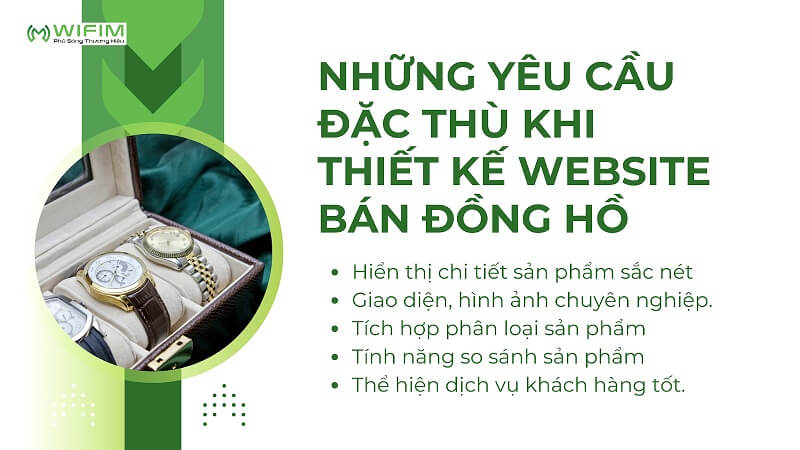 Những yêu cầu đặc thù khi thiết kế website bán đồng hồ Những yêu cầu đặc thù khi thiết kế website bán đồng hồ