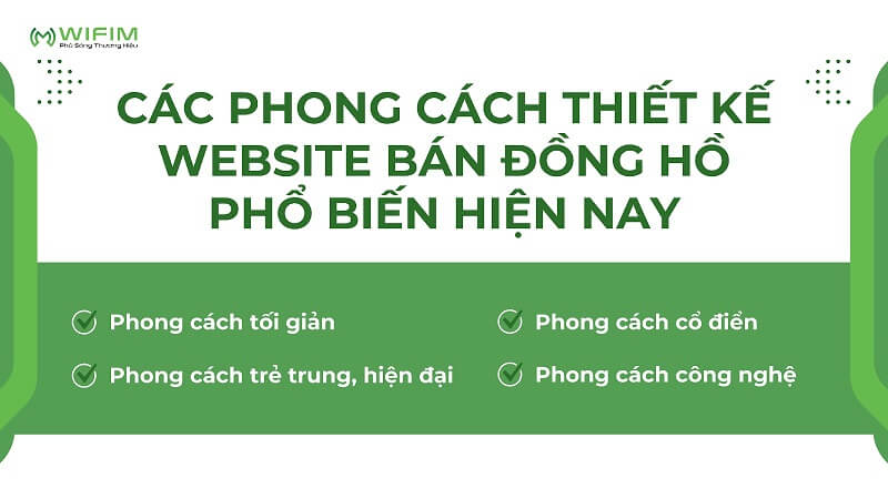 Các phong cách thiết kế website bán đồng hồ phổ biến hiện nay Các phong cách thiết kế website bán đồng hồ phổ biến hiện nay