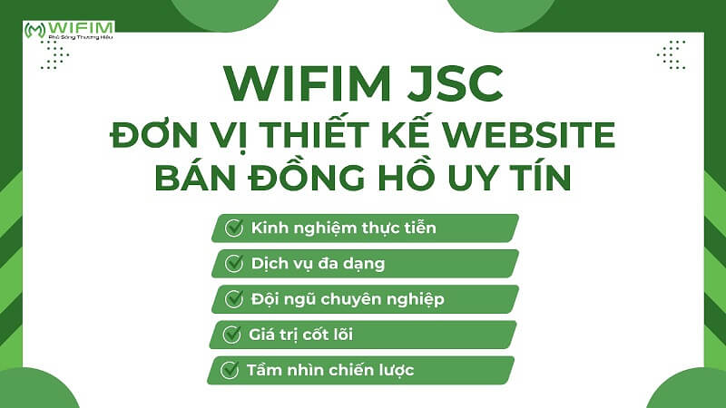 WIFIM JSC - Đơn vị thiết kế website bán đồng hồ uy tín WIFIM JSC - Đơn vị thiết kế website bán đồng hồ uy tín