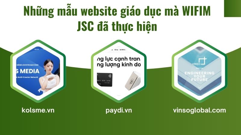 Những mẫu website giáo dục mà WIFIM JSC đã thực hiện Những mẫu website giáo dục mà WIFIM JSC đã thực hiện