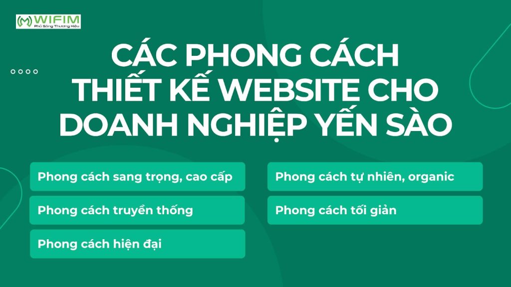 Các phong cách thiết kế website cho doanh nghiệp yến sào Các phong cách thiết kế website cho doanh nghiệp yến sào