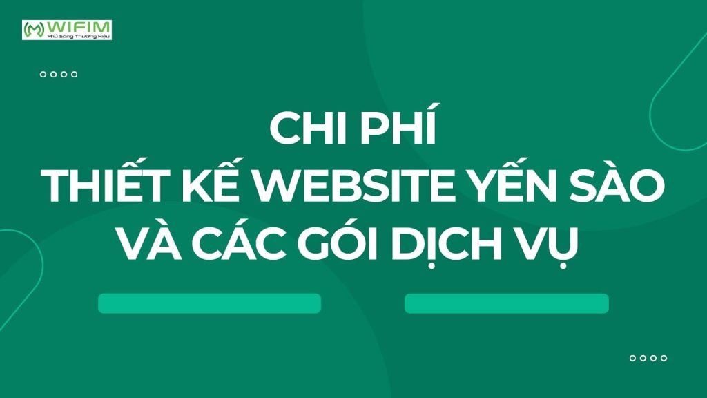 Chi phí thiết kế website yến sào Chi phí thiết kế website yến sào
