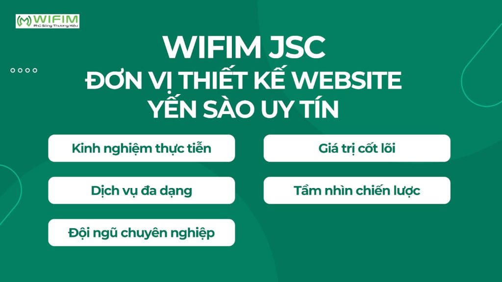 WIFIM JSC - Đơn vị thiết kế website yến sào uy tín WIFIM JSC - Đơn vị thiết kế website yến sào uy tín