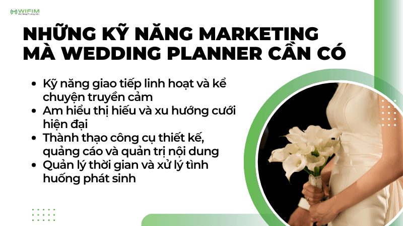 Những kỹ năng marketing mà wedding planner cần có Những kỹ năng marketing mà wedding planner cần có