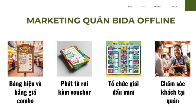 Marketing quán bida offline Marketing quán bida offline