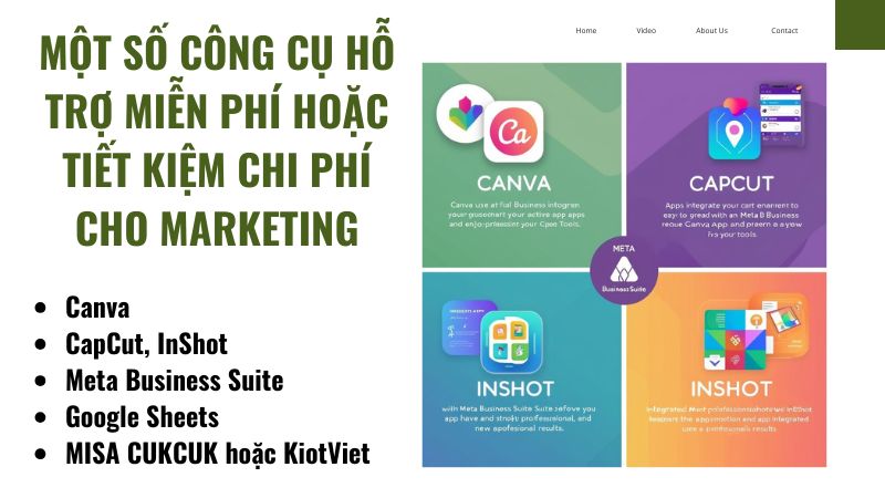 Một số công cụ hỗ trợ miễn phí hoặc tiết kiệm chi phí cho marketing Một số công cụ hỗ trợ miễn phí hoặc tiết kiệm chi phí cho marketing