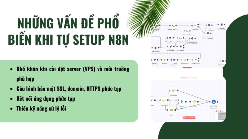 Vấn đề khi tự setup n8n Vấn đề khi tự setup n8n