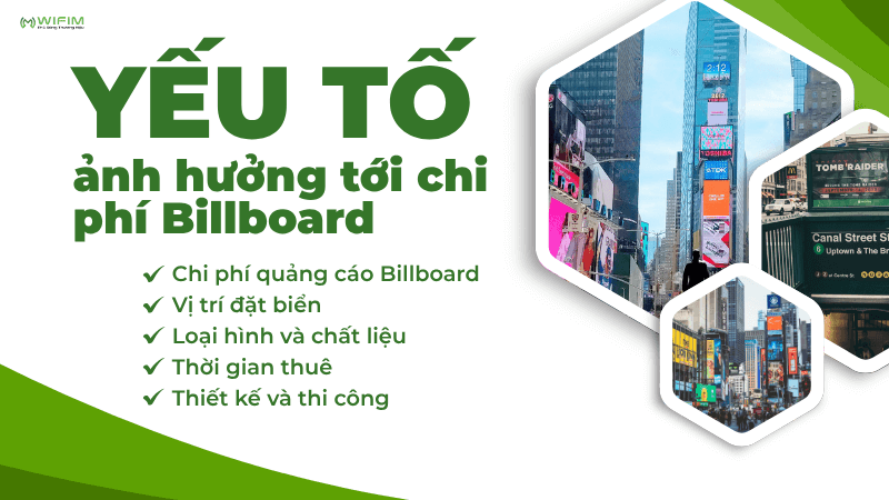 Các yếu tố ảnh hưởng tới chi phí Billboard Các yếu tố ảnh hưởng tới chi phí Billboard