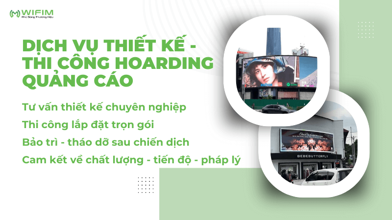 Dịch vụ thiết kế thi công hoarding Dịch vụ thiết kế thi công hoarding