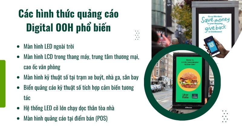 Các hình thức quảng cáo Digital OOH phổ biến Các hình thức quảng cáo Digital OOH phổ biến