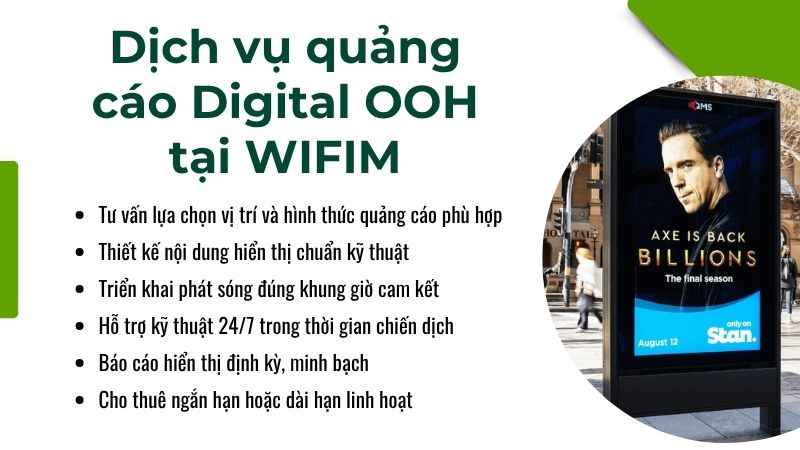 Dịch vụ quảng cáo Digital OOH tại WIFIM Dịch vụ quảng cáo Digital OOH tại WIFIM
