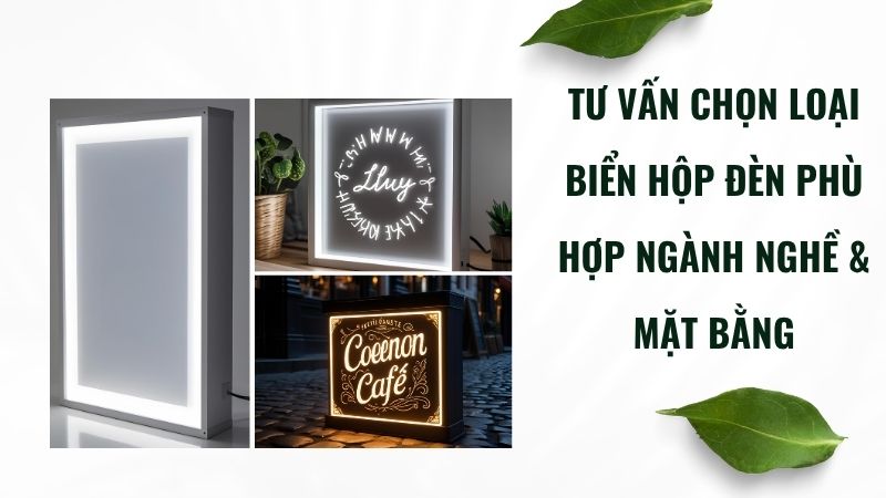 Tư vấn chọn loại biển hộp đèn phù hợp ngành nghề & mặt bằng Tư vấn chọn loại biển hộp đèn phù hợp ngành nghề & mặt bằng
