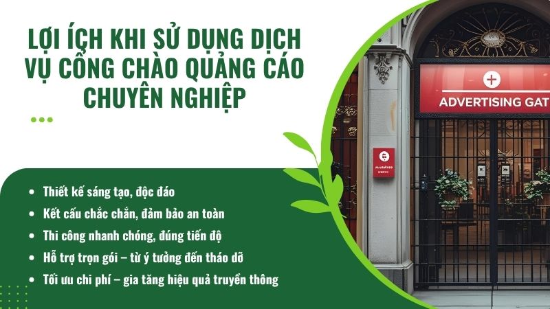 Lợi ích khi sử dụng dịch vụ cổng chào quảng cáo chuyên nghiệp Lợi ích khi sử dụng dịch vụ cổng chào quảng cáo chuyên nghiệp