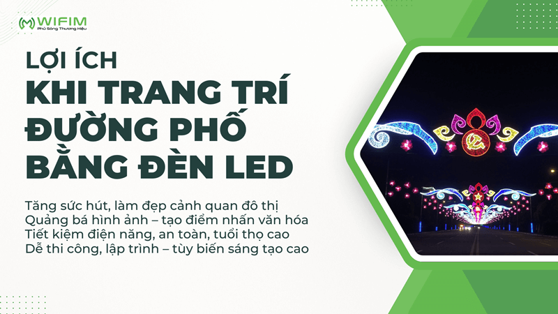 Lợi ích khi trang trí đường phố bằng đèn LED Lợi ích khi trang trí đường phố bằng đèn LED