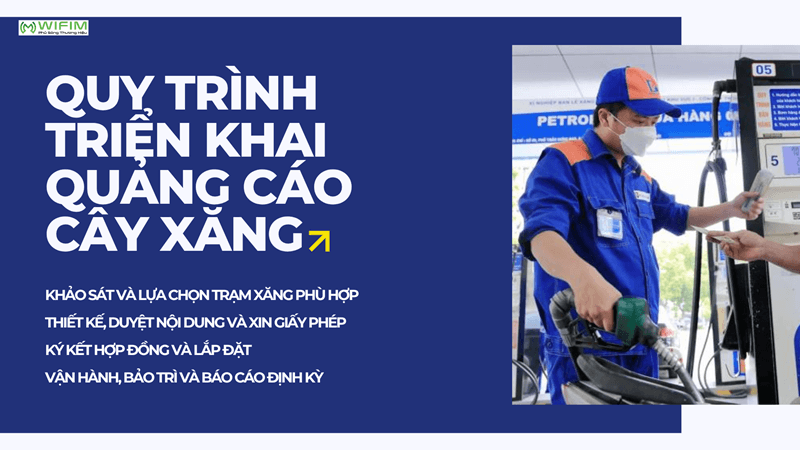 Quy trình triển khai quảng cáo cây xăng Quy trình triển khai quảng cáo cây xăng