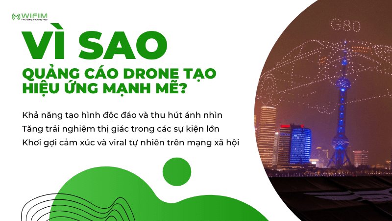Vì sao quảng cáo drone tạo hiệu ứng mạnh mẽ? Vì sao quảng cáo drone tạo hiệu ứng mạnh mẽ?