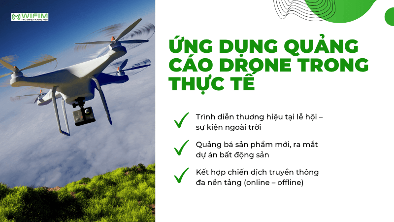 Ứng dụng quảng cáo drone trong thực tế Ứng dụng quảng cáo drone trong thực tế