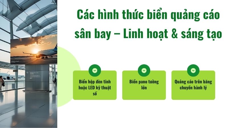 Các hình thức biển quảng cáo sân bay – Linh hoạt & sáng tạo Các hình thức biển quảng cáo sân bay – Linh hoạt & sáng tạo